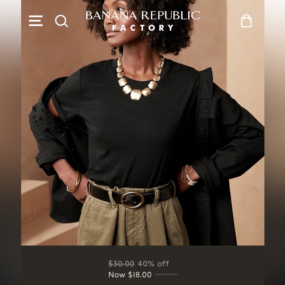 BR Malibu slub tee - hemmed cap sleeve, w/ cinched waist&cute open back slit/tie